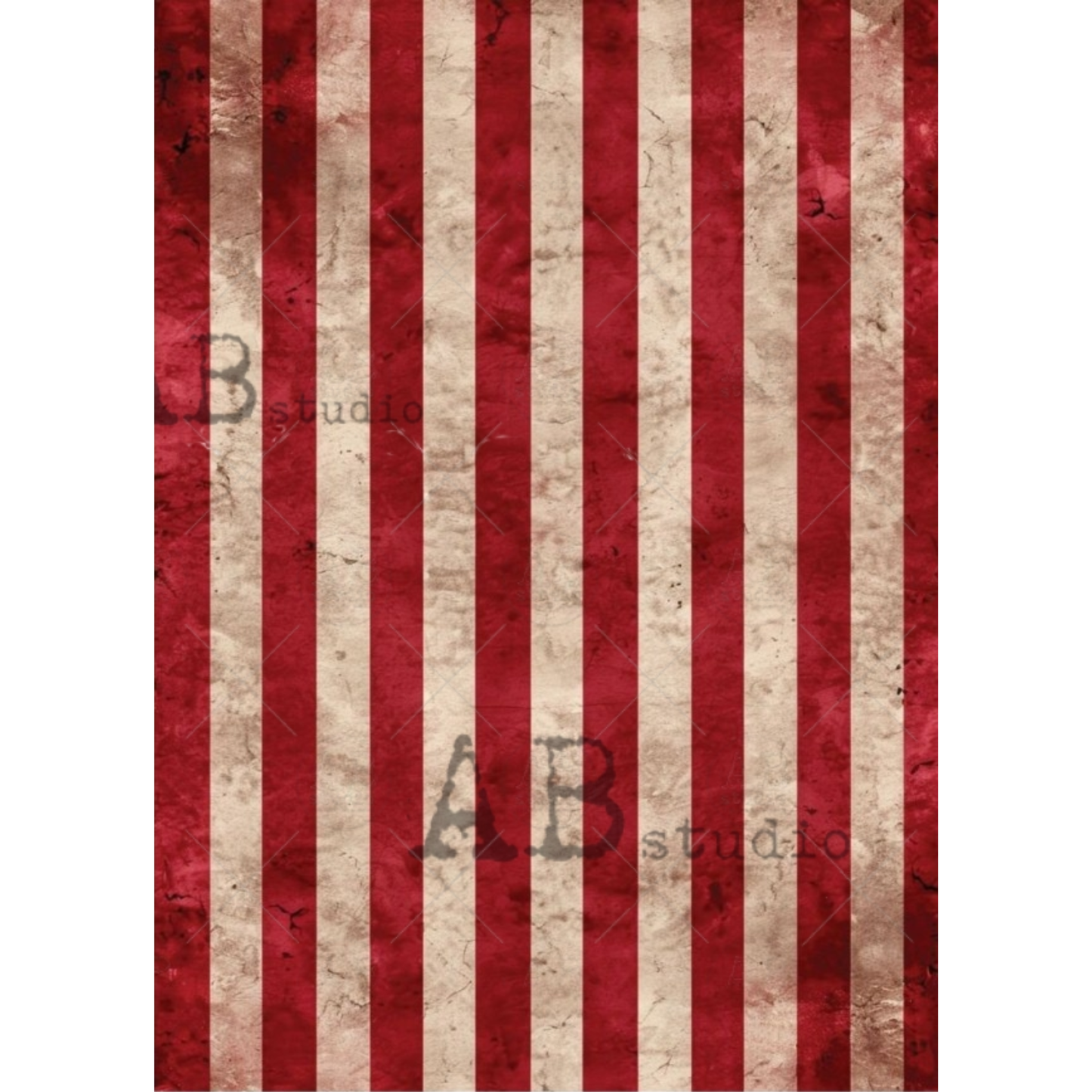 Red and beige striped patterned paper.