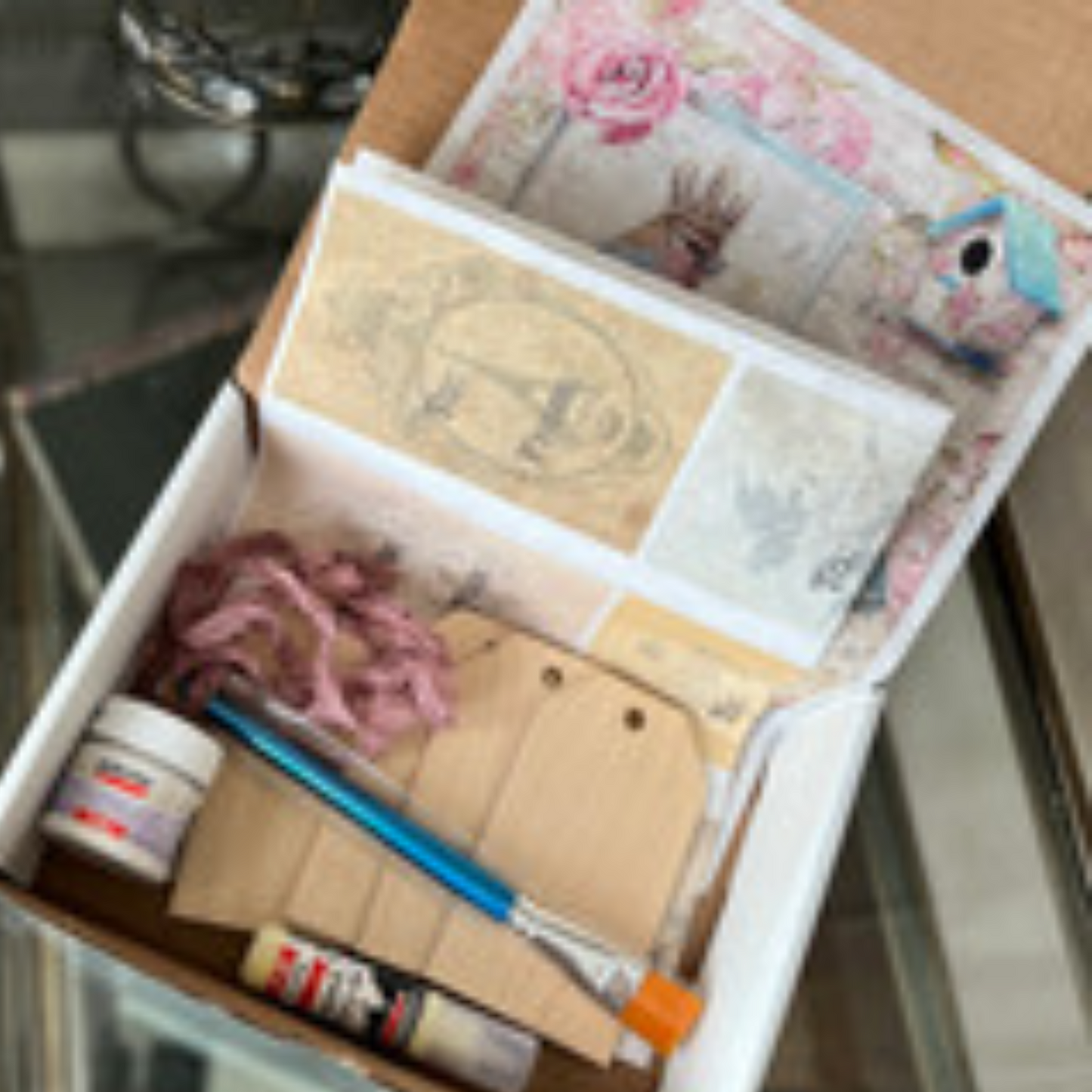 Basic Decoupage Beginner's Kit: Hang Tags Project Box