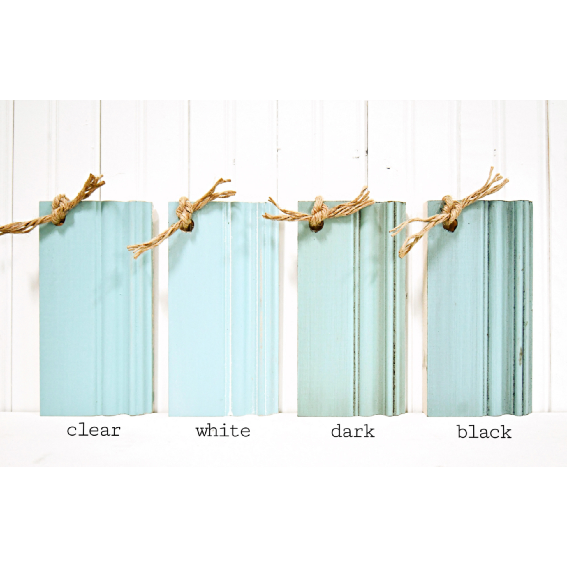 "Capri" by Sweet Pickins Milk Paint with oil wax finish examples. Available at Milton's Daughter.