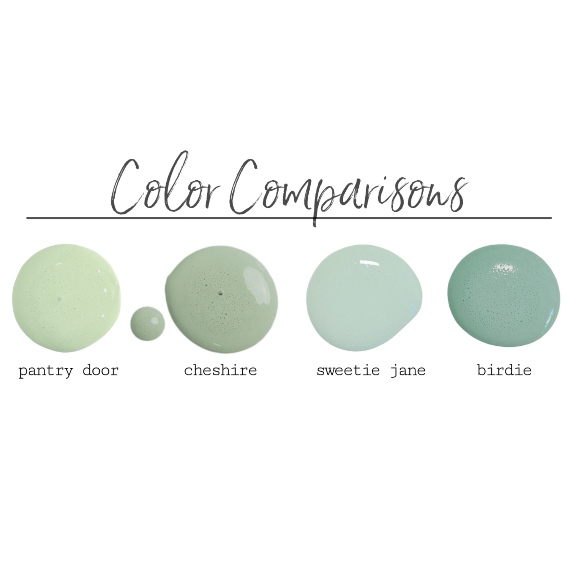 "Cheshire" Bespoke Collection by Sweet Pickins Milk Paint. Color curated by Jami Ray Vintage. Color comparisons with other Sweet Pickins Milk Paint colors. Available at Milton's Daughter.