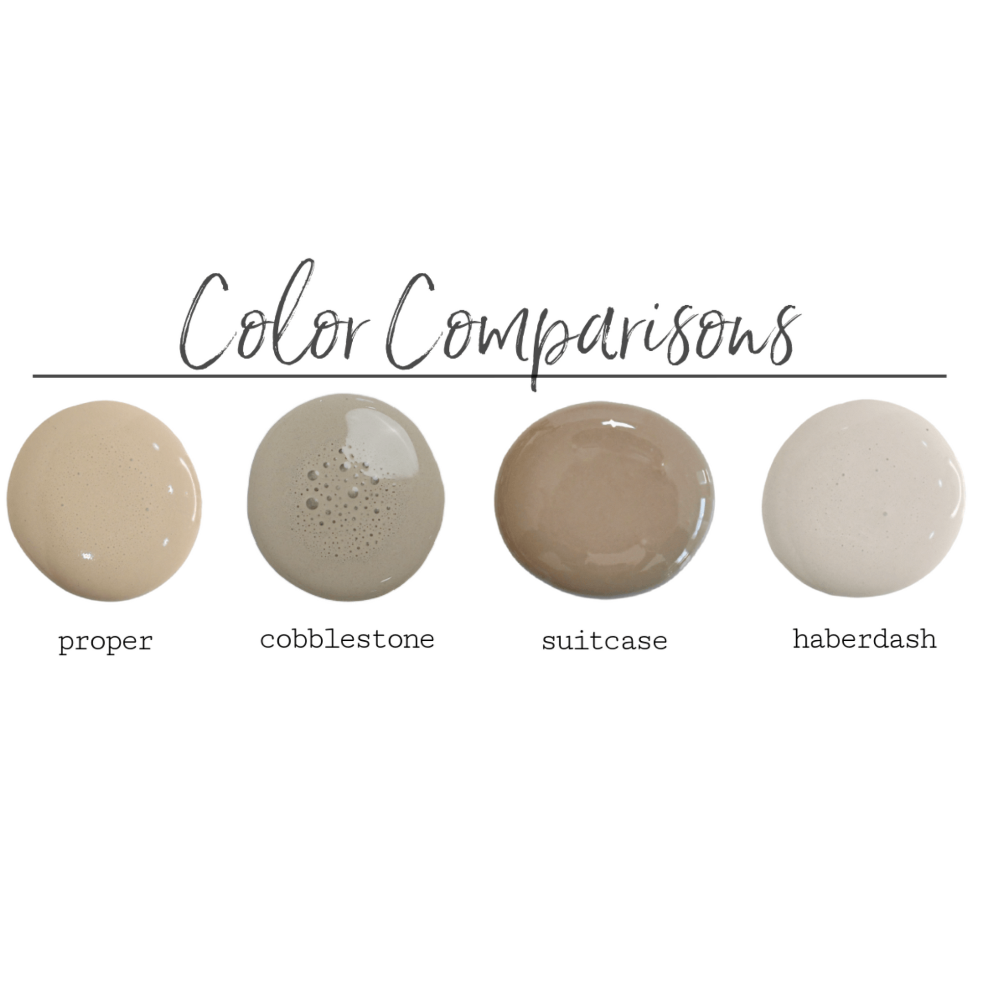 "Cobblestone" Bespoke Collection by Sweet Pickins Milk Paint. Color curated by Jami Ray Vintage. Color comparison against similar sweet pickins milk paint colors. Available at Milton's Daughter.