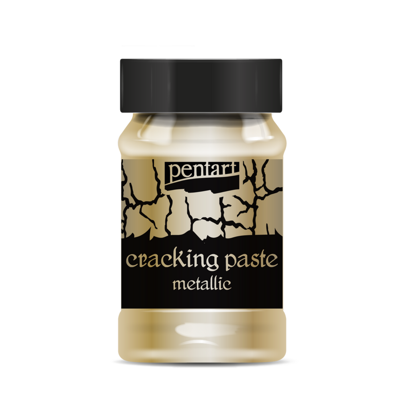 "Cracking Paste-Metallic" by Pentart.  Dark Gold 100 ml available at Milton's Daughter.