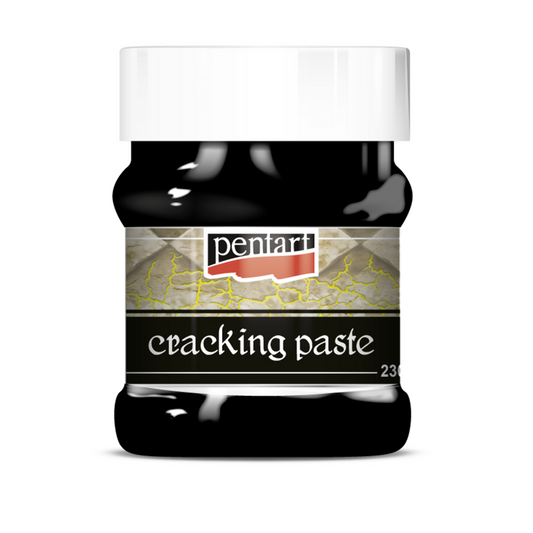 Cracking Paste Black 230 ml by Pentart. Available at Milton's Daughter.