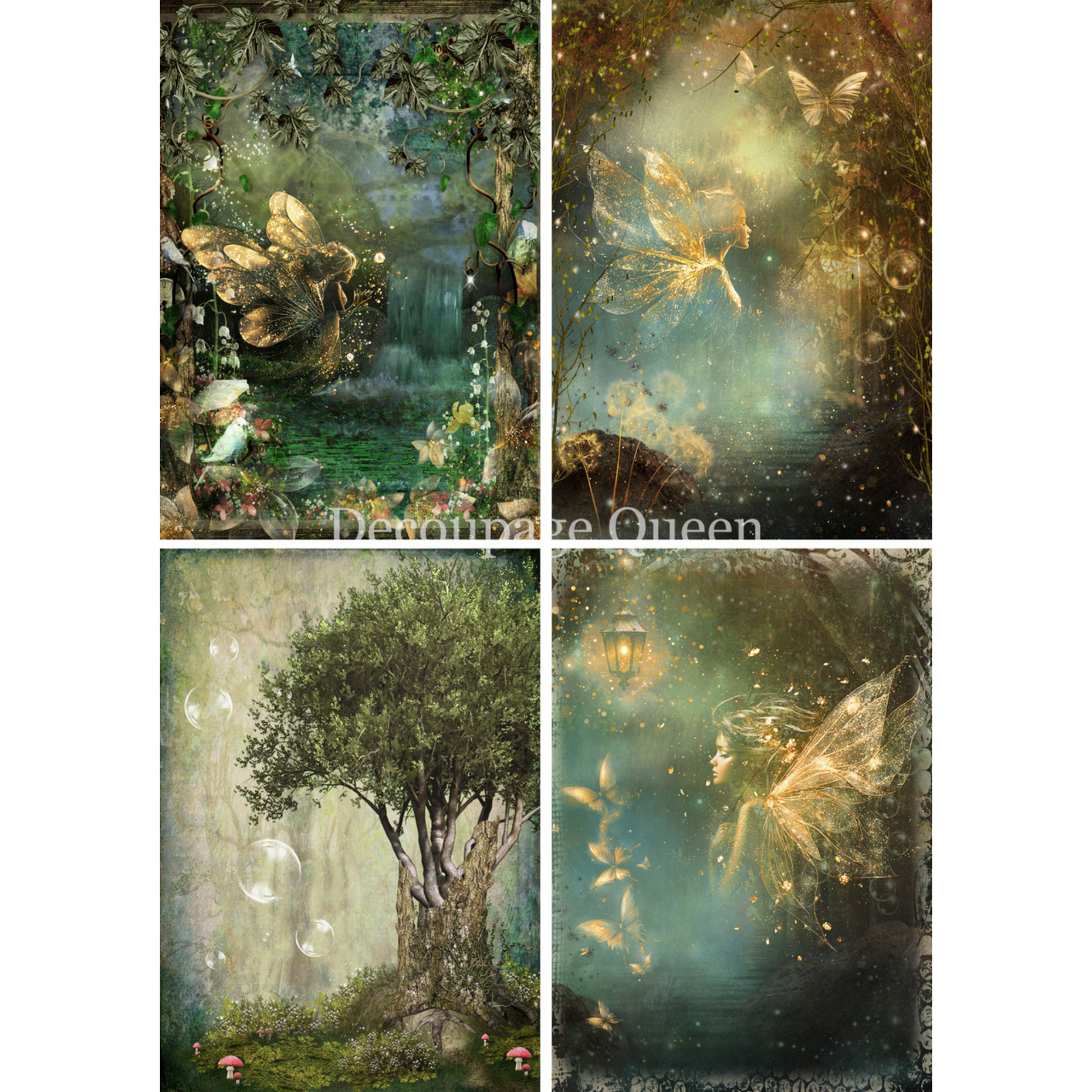 "Enchanted 4 Pack" decoupage rice paper by Decoupage Queen. Available at Milton's Daughter.