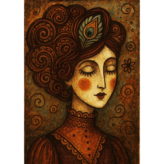 "Evie" decoupage paper set from Made by Marley. Page 1 of 3 sheet set. Available at Milton's Daughter.