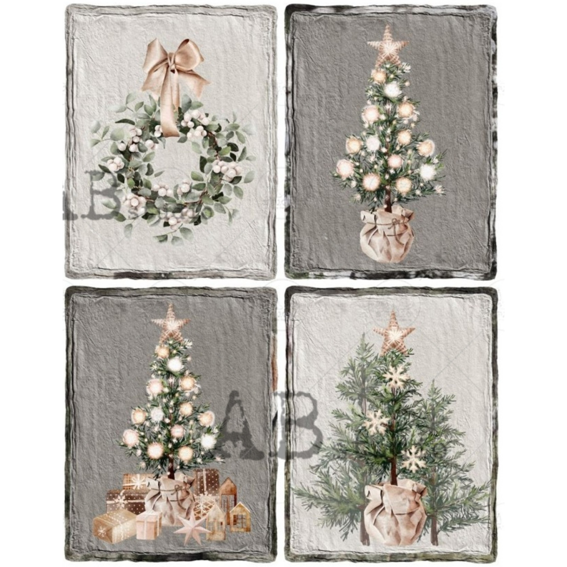 "Farmhouse Decorations" decoupage rice paper by AB Studio. Available at Milton's Daughter.