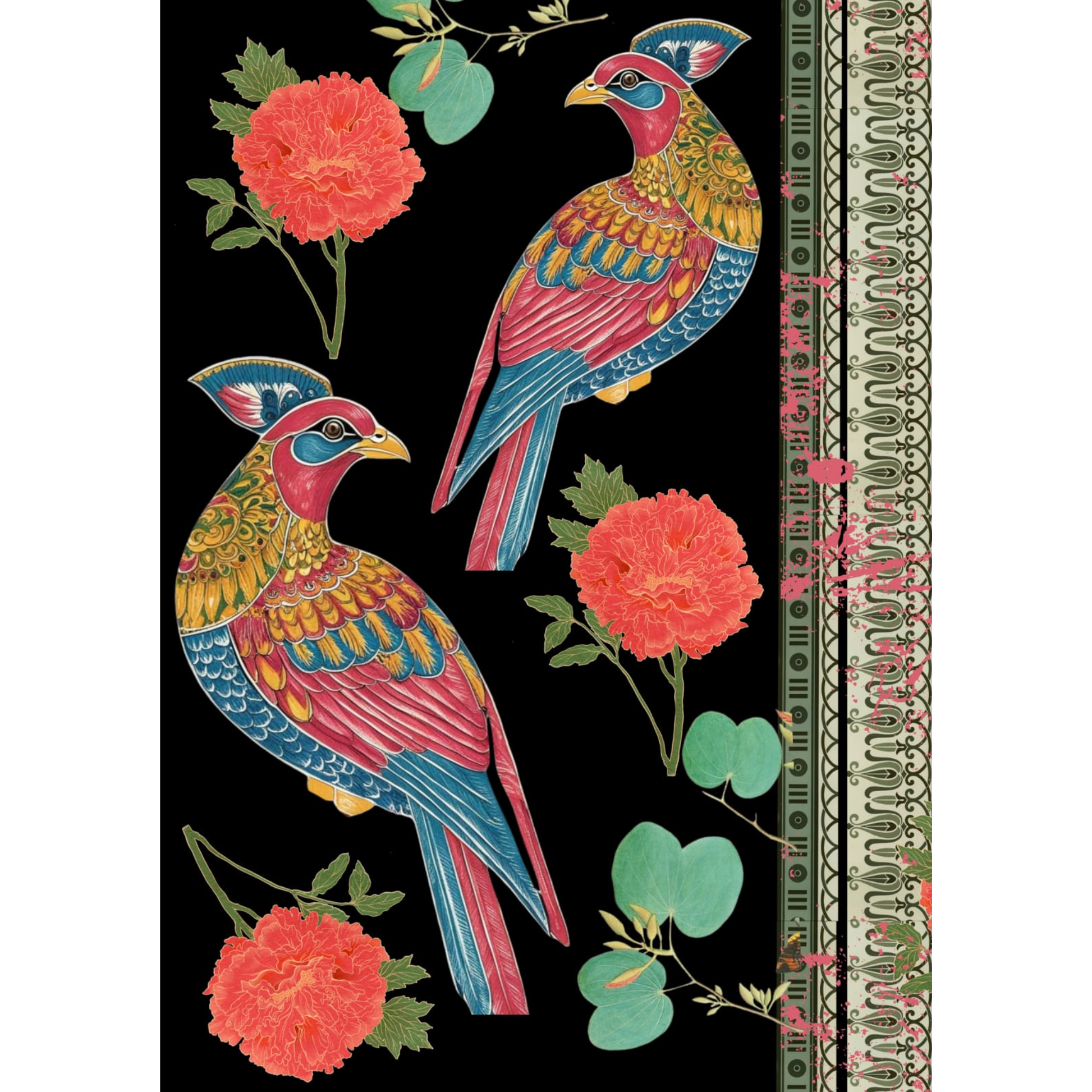 "Feathers" decoupage paper set by Made by Marley.  Available at Milton's Daughter. Page 3 of 3.