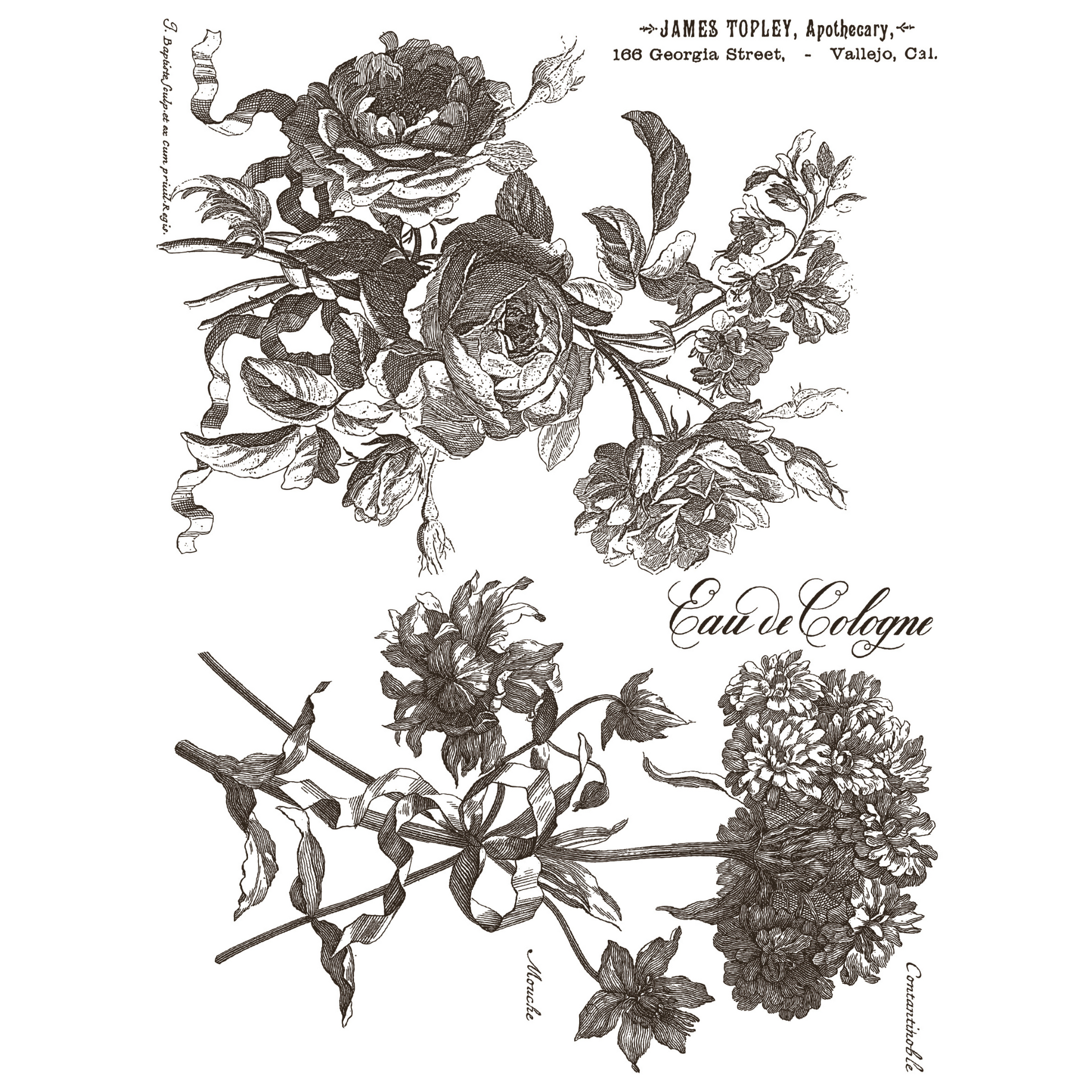 "Floriography" IOD Paint Inlay Transfer by Iron Orchid Designs. Eight 12" x 16" sheets. Available at Milton's Daughter. Page 2.