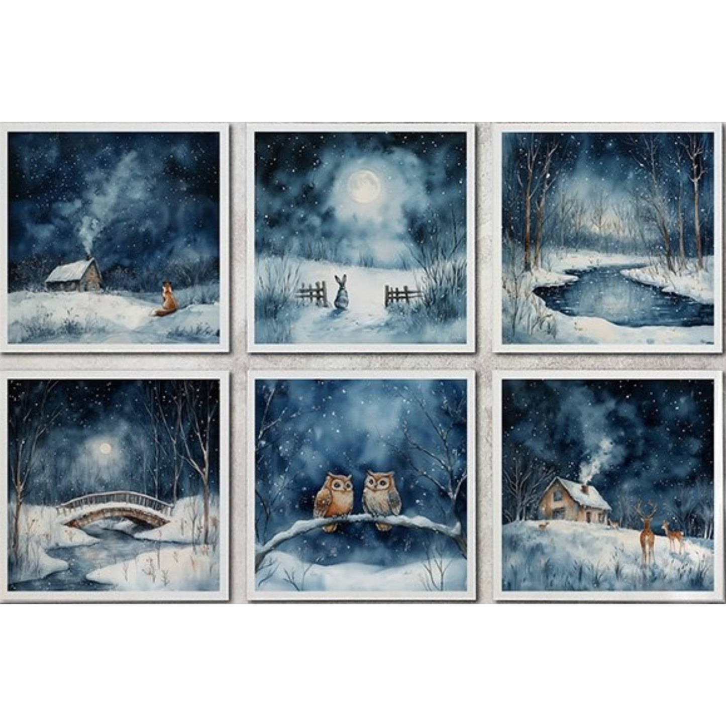 Winter Night Sky - Mini Rice Paper Set
