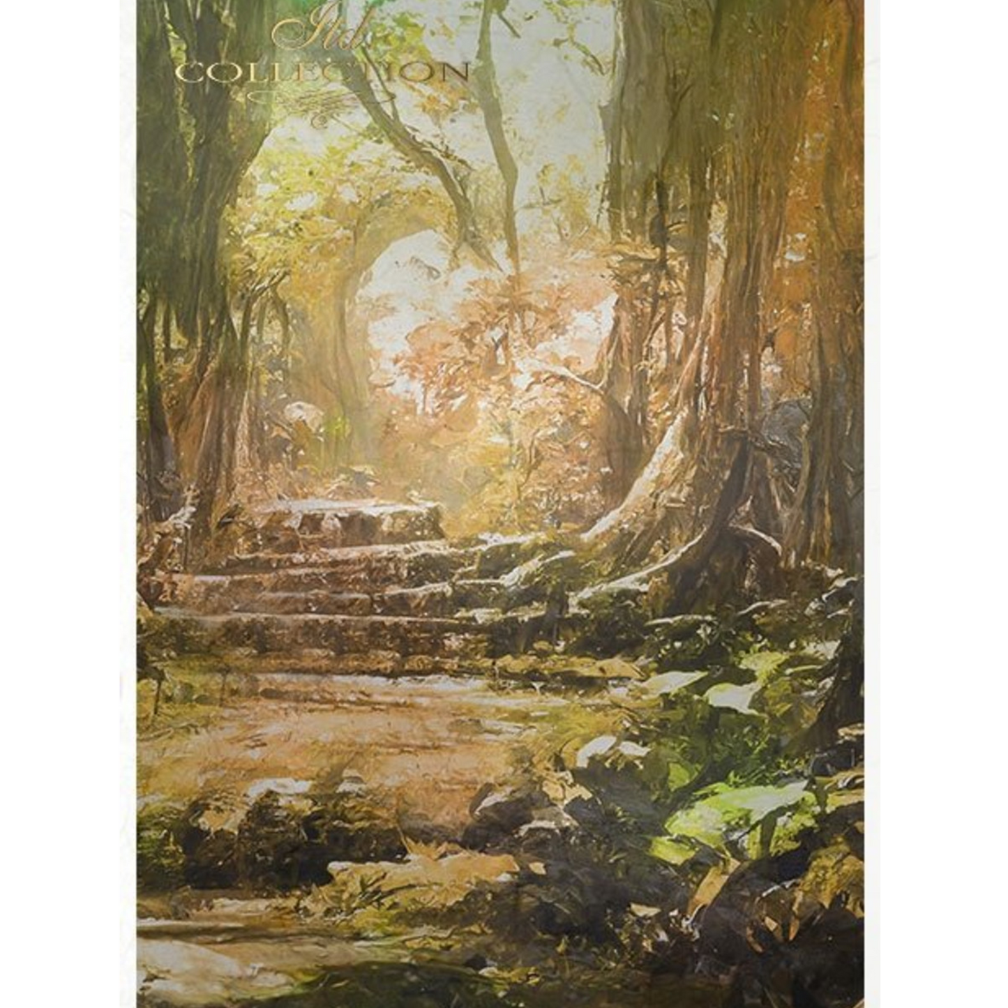 "Mysterious Forest" 11 pack decoupage rice paper set in size A4 by ITD Collection. Available at Milton's Daughter. Page 4 of 11.