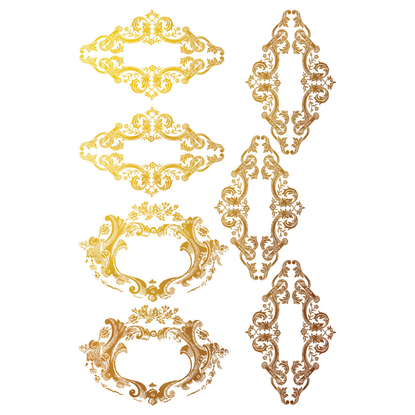 "Petits Ornements" IOD GIlded Foil Transfer by Iron Orchid Designs. Eight 8" x 12" sheet set. Available at Milton's Daughter. Page 7.