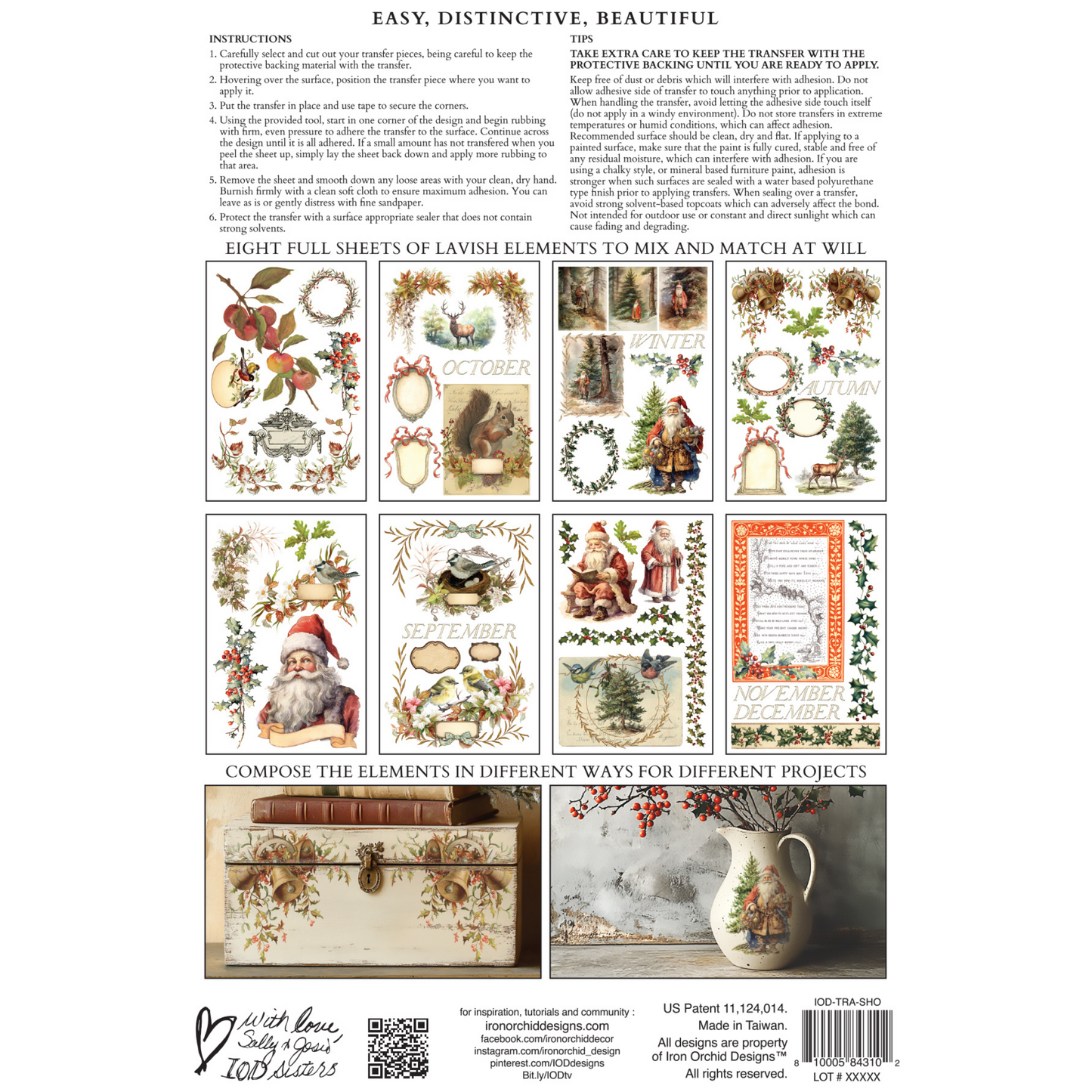 "Santa's Hollow" IOD Transfer by Iron Orchid Designs. Back cover. Available at Milton's Daughter.
