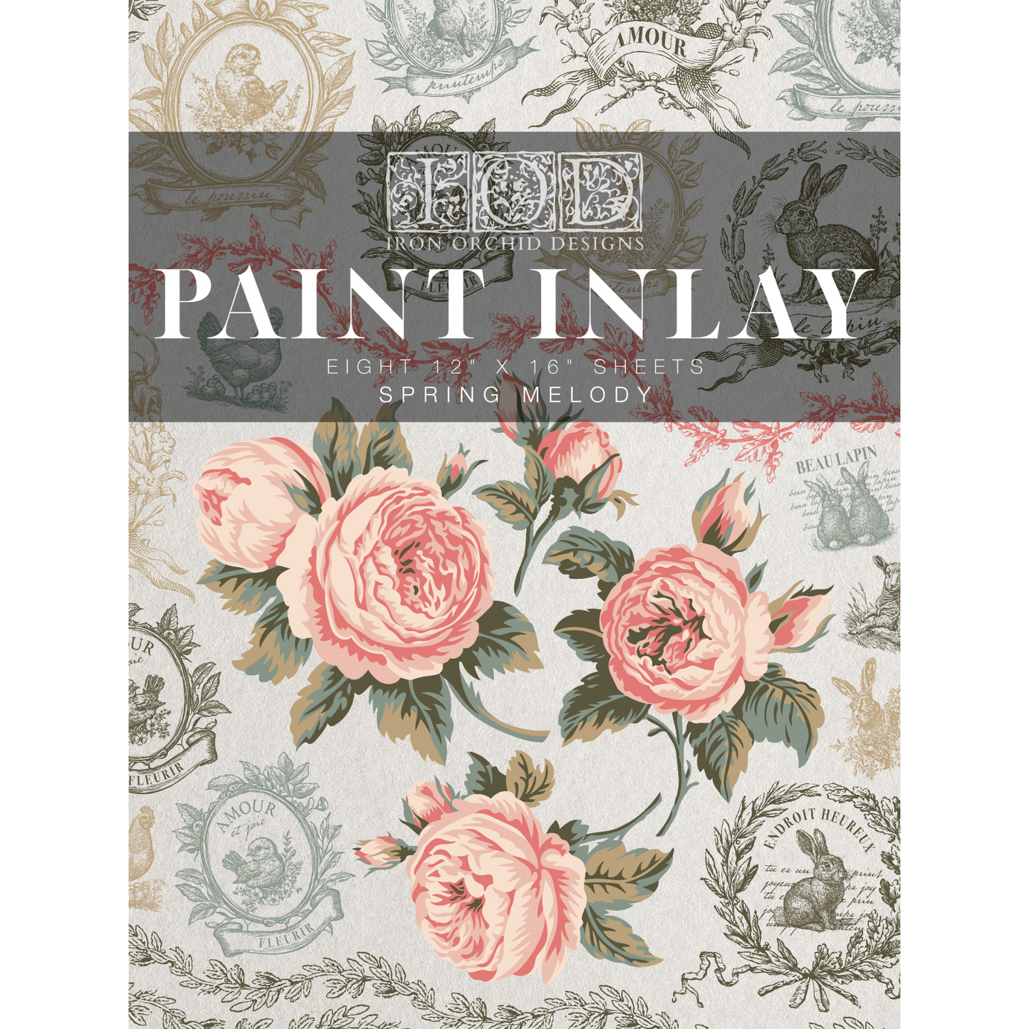 "Spring Melody" Paint Inlay by Iron Orchid Designs. Available at Milton's Daughter. Front cover.