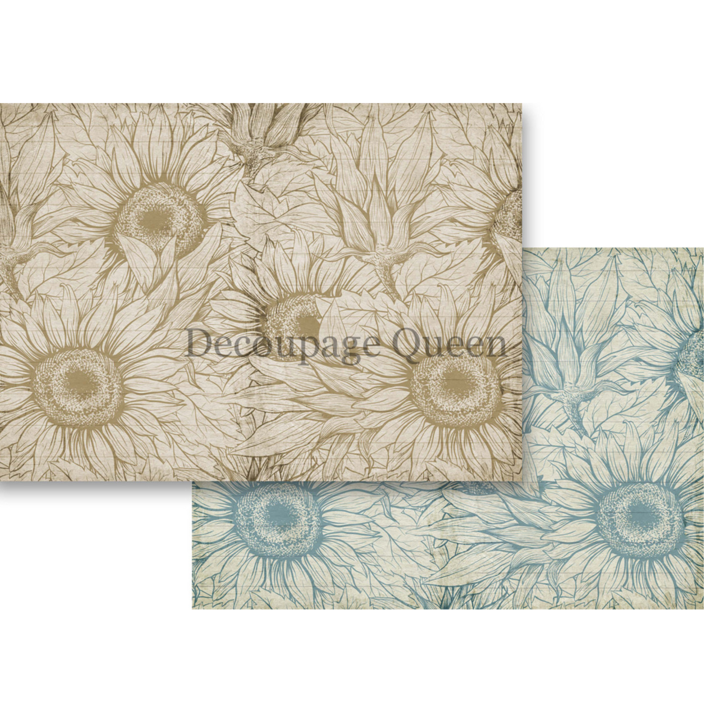 "Sunflower Ephemera Journal Kit" by Decoupage Queen. Page 2. Available at Milton's Daughter.
