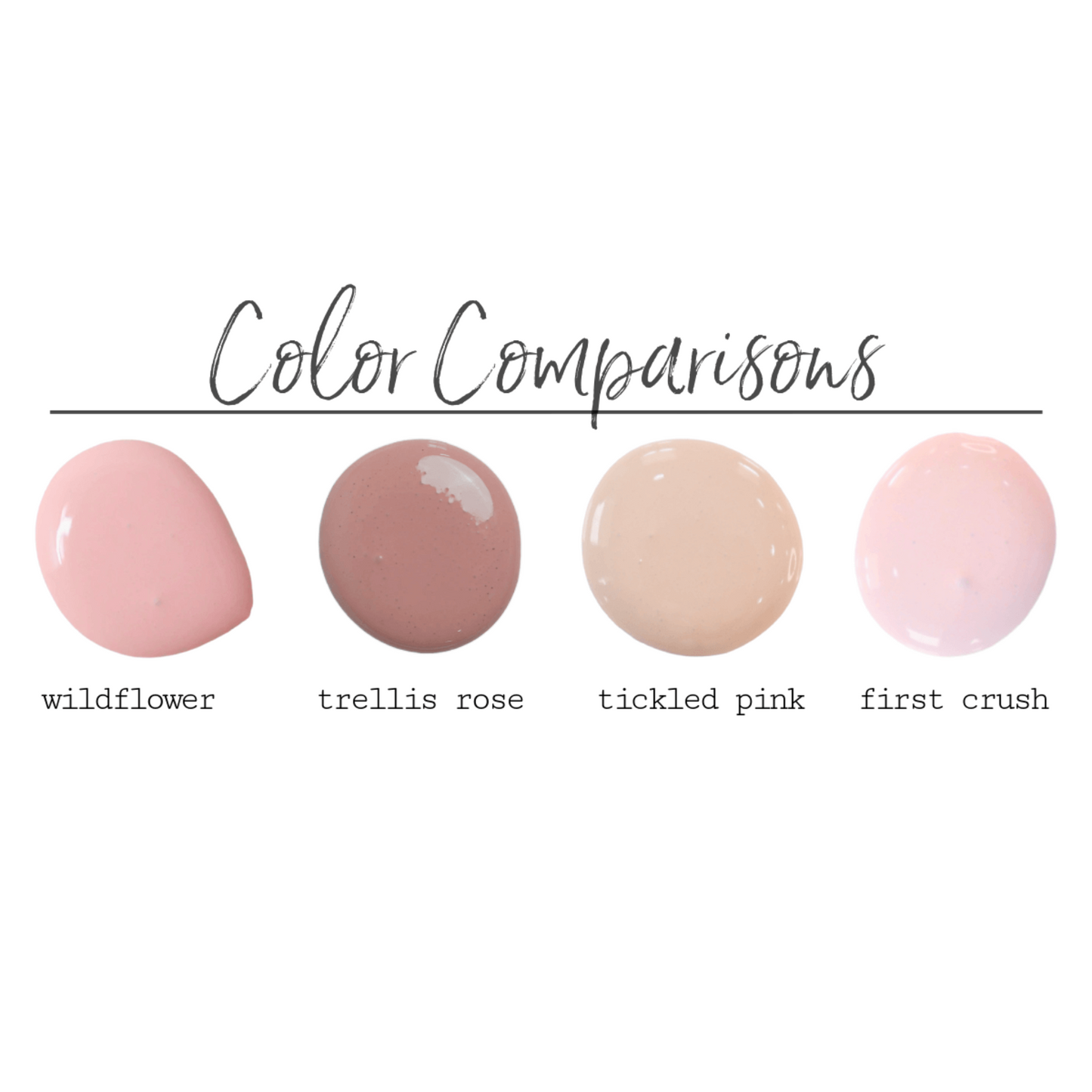 "Trellis Rose" from the Bespoke Collection-Sweet Pickins Milk Paint. Curated by Jami Ray Vintage. Color comparisons with other Sweet Pickins Milk Paint colors. Available at Milton's Daughter.
