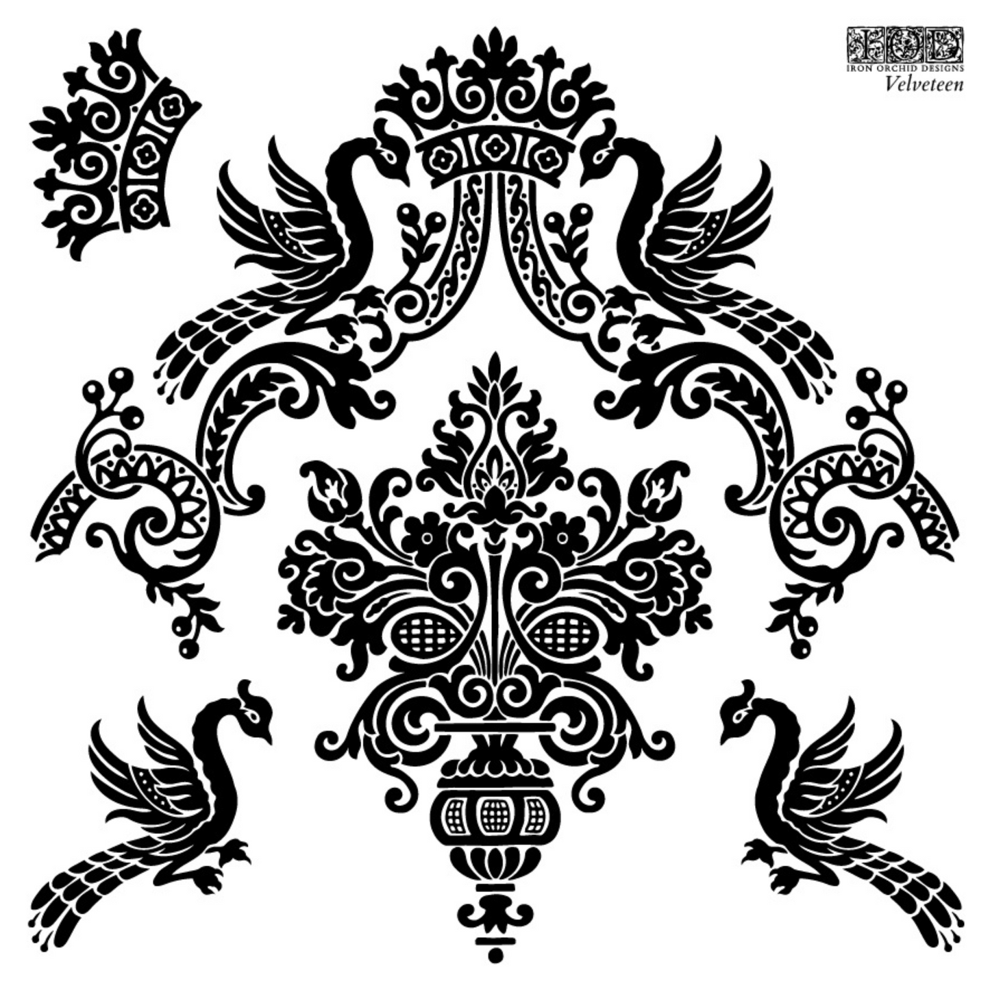 "Insignia" IOD MIni Stamps Boxed Set. Four 6" x 6" sheets. Available at Milton's Daughter. Sheet 3.