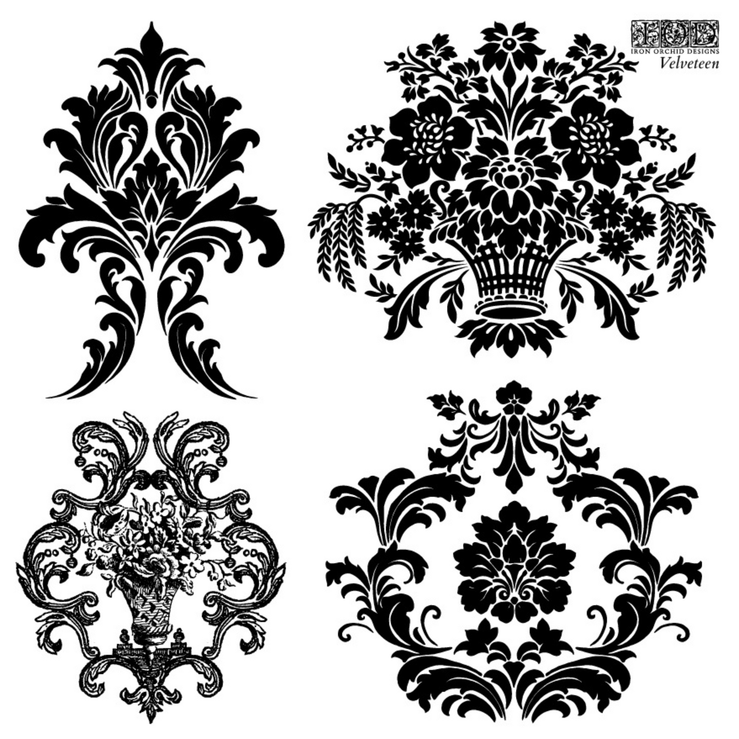 "Insignia" IOD MIni Stamps Boxed Set. Four 6" x 6" sheets. Available at Milton's Daughter. Sheet 4.