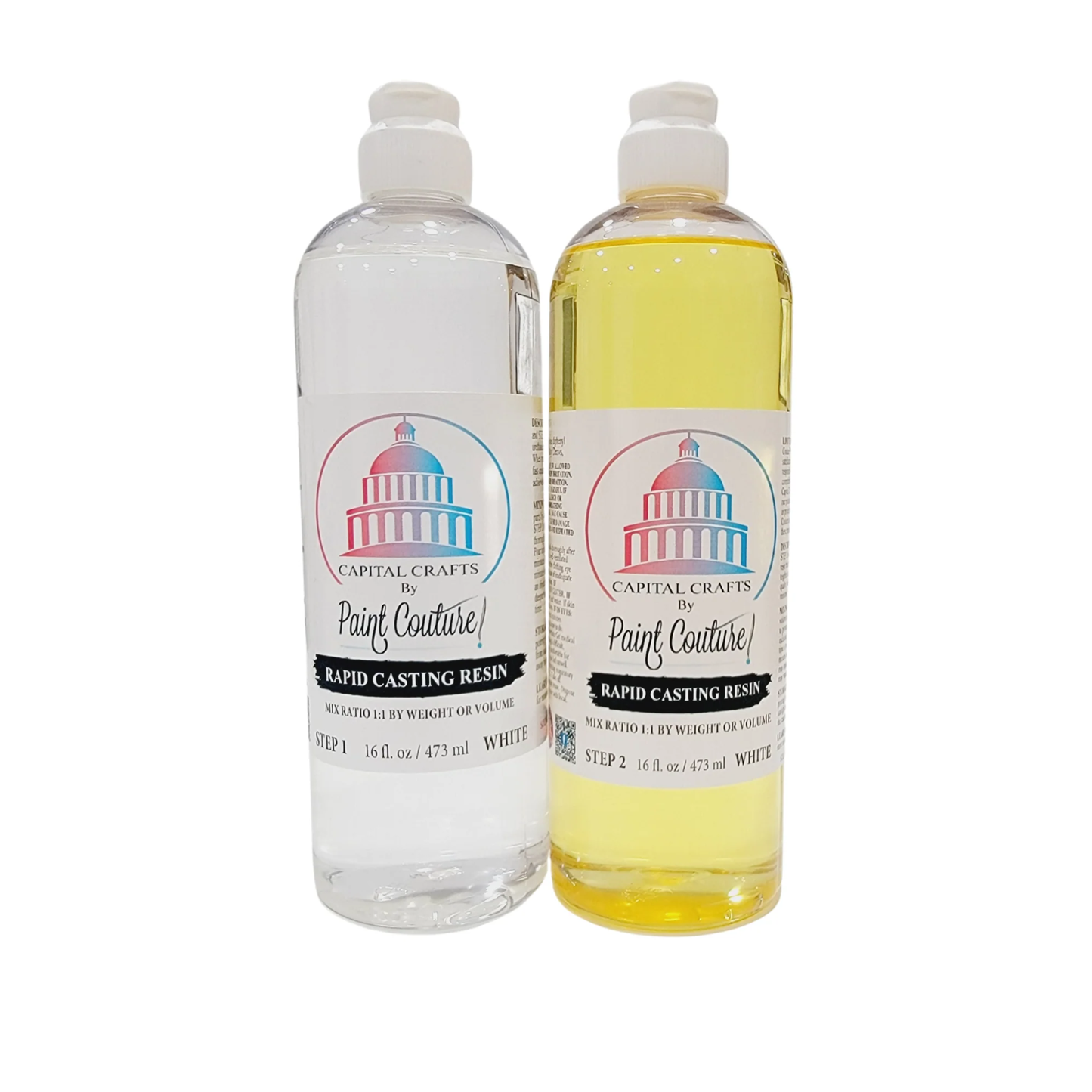 Paint Couture White Rapid Casting Resin . Step 1 and Step 2. 32 oz set.
