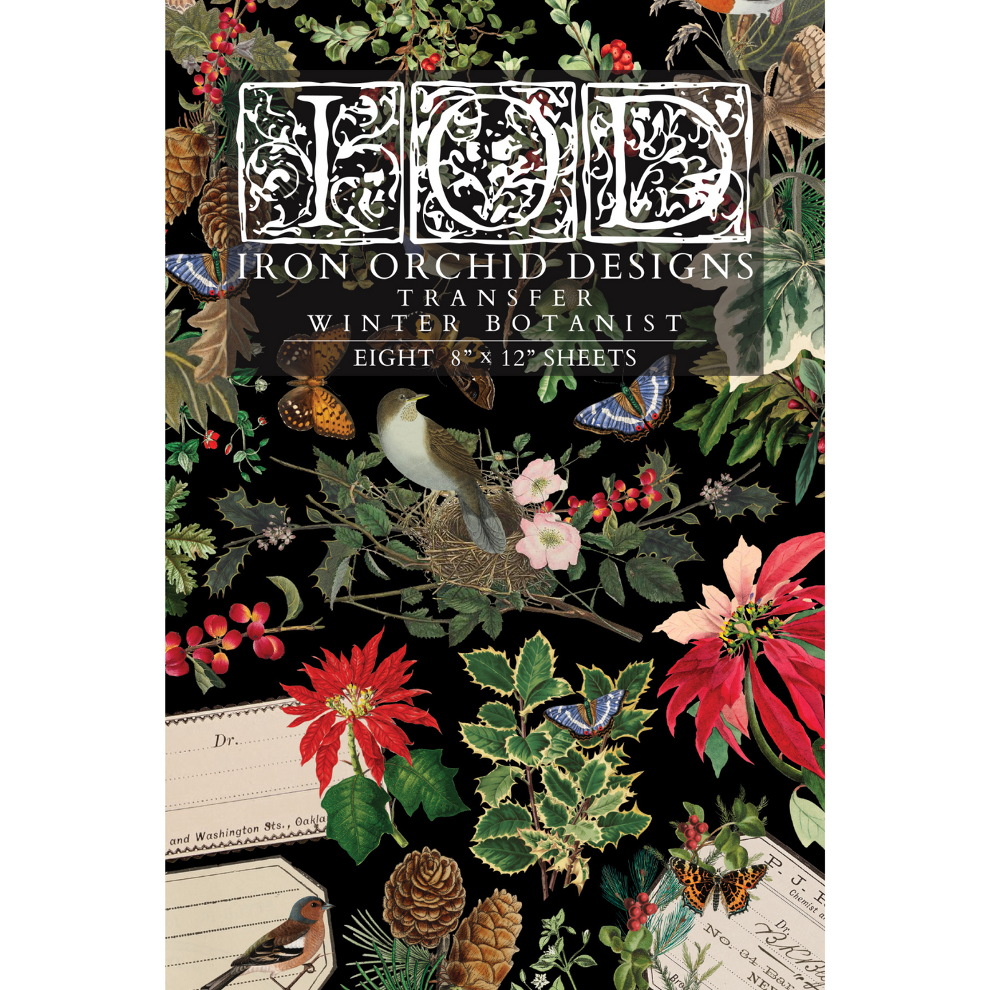 "Winter Botanist" IOD Transfer by Iron Orchid Designs. Front cover. Available at Milton's Daughter.