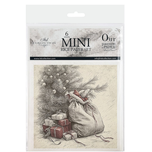 Packaging of ITD Collection mini rice paper set with Christmas design