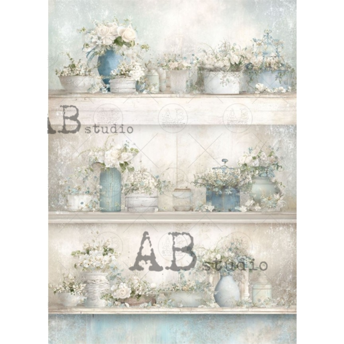 Blue Flower Vases Bookmark tags