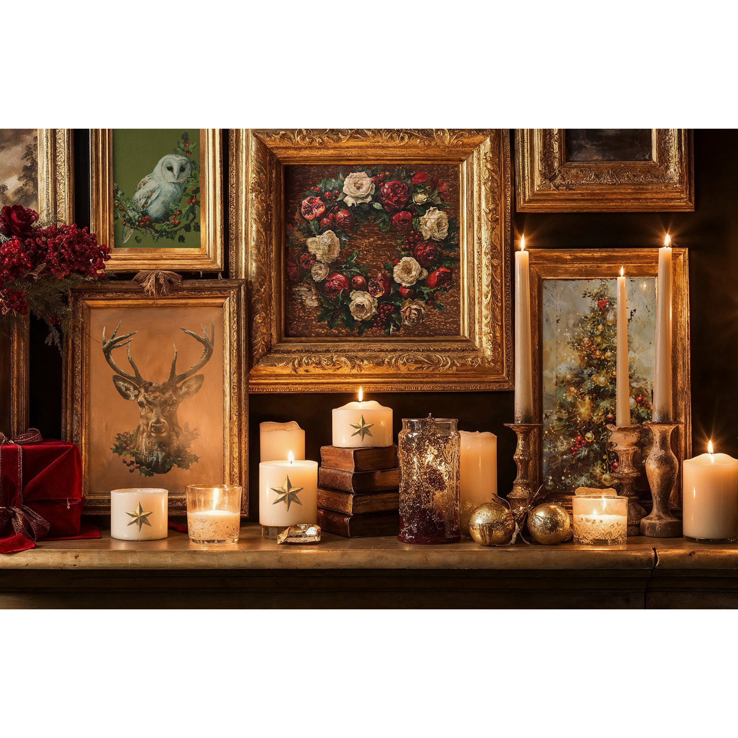 "Crimson Velvet" IOD Transfer by Iron Orchid Designs. Example pic 1. Available at Milton's Daughter.