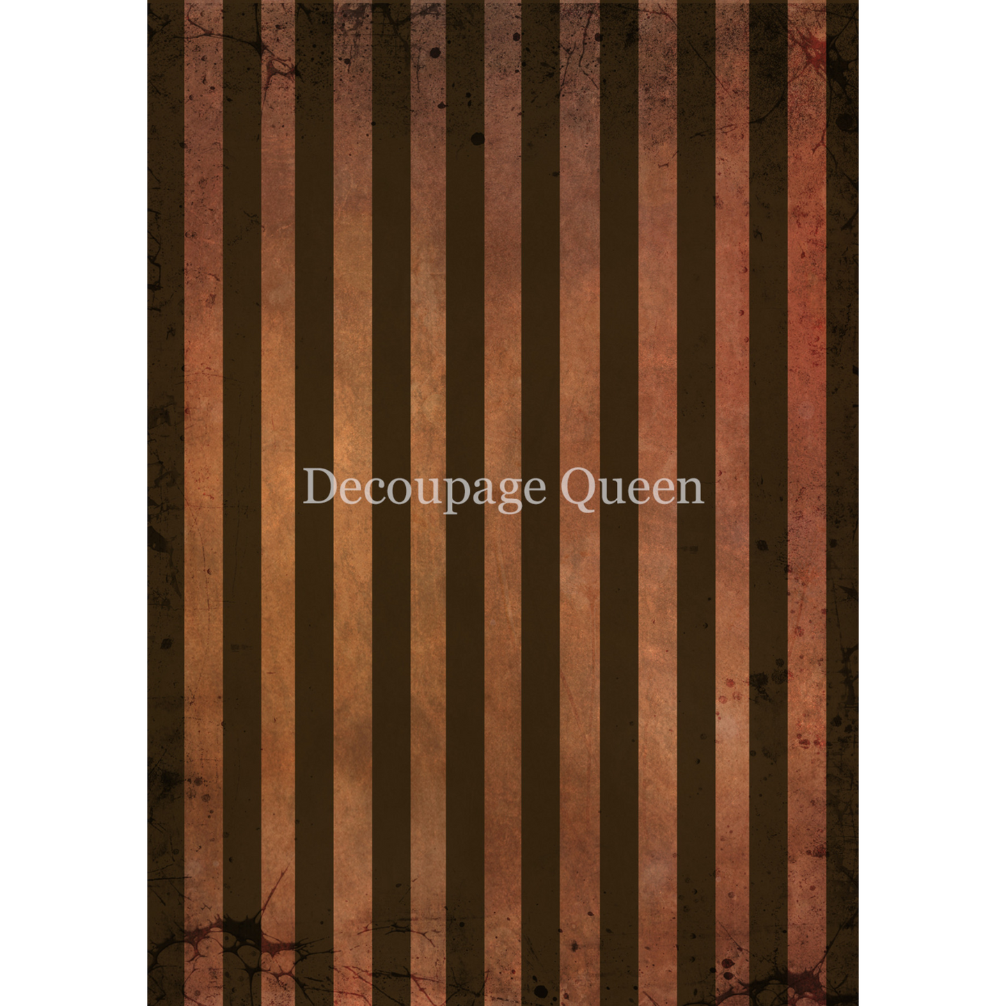 "Orange & Brown Stripes" decoupage rice paper by Decoupage Queen. Available at Milton's Daughter.