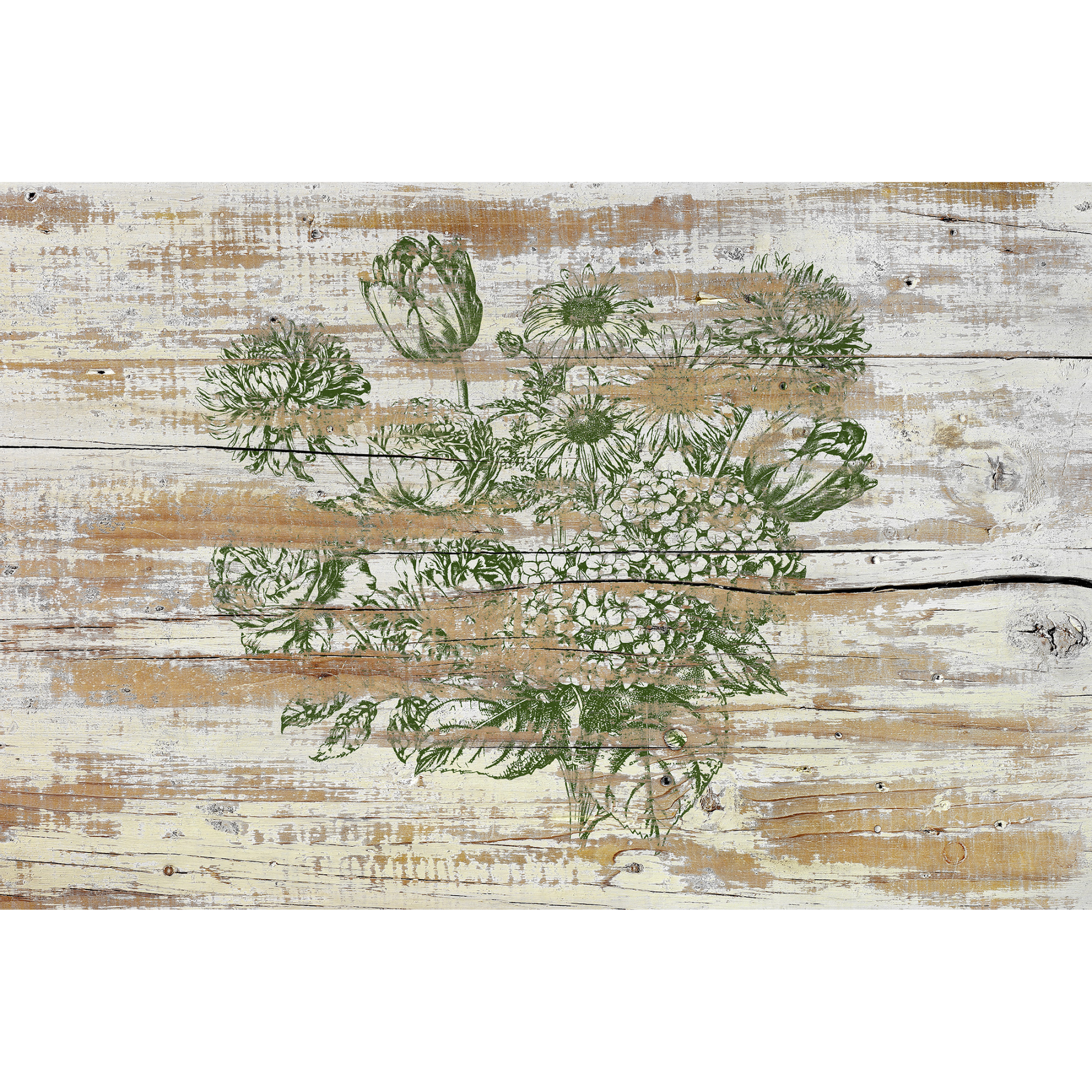 "Garden Bouquet" IOD Decor Stamp by Iron Orchid Designs. 12" x 12" single clear stamp sheet. Available at Milton's Daughter. Pic #1.