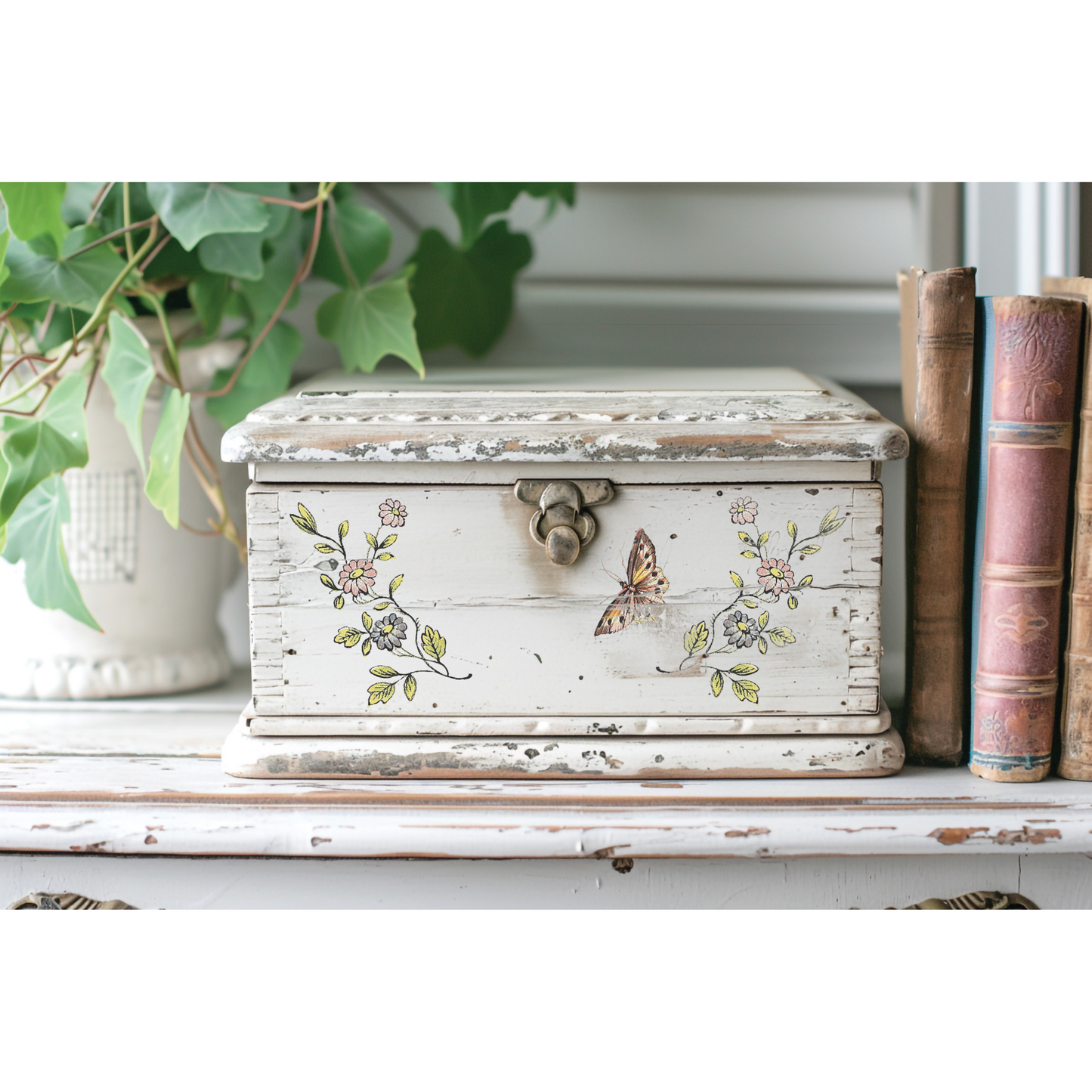 "Fairytale Florals" IOD Furniture Transfer by Iron Orchid Designs. Eight 8" x 12" sheets. Available at Milton's Daughter. Pic #1.