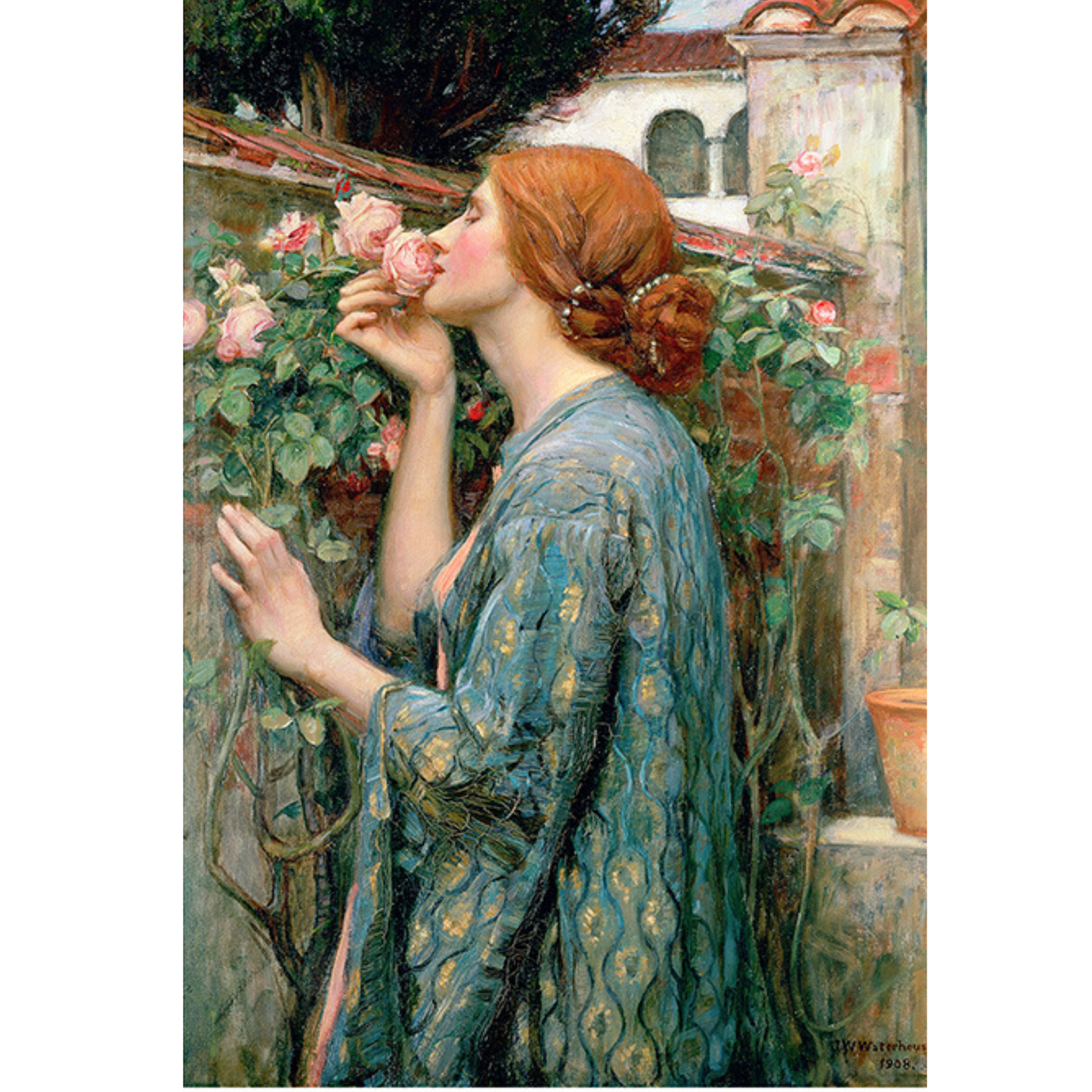 "Artwork-0105" Decoupage Rice Paper by Paper Designs. Reproduction of "Soul of the Rose" by John Waterhouse. Sizes A3 and A4 available at Milton's Daughter.