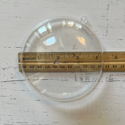 Clear Flat Bauble Ornament for 3D Decorating - 5 Pack