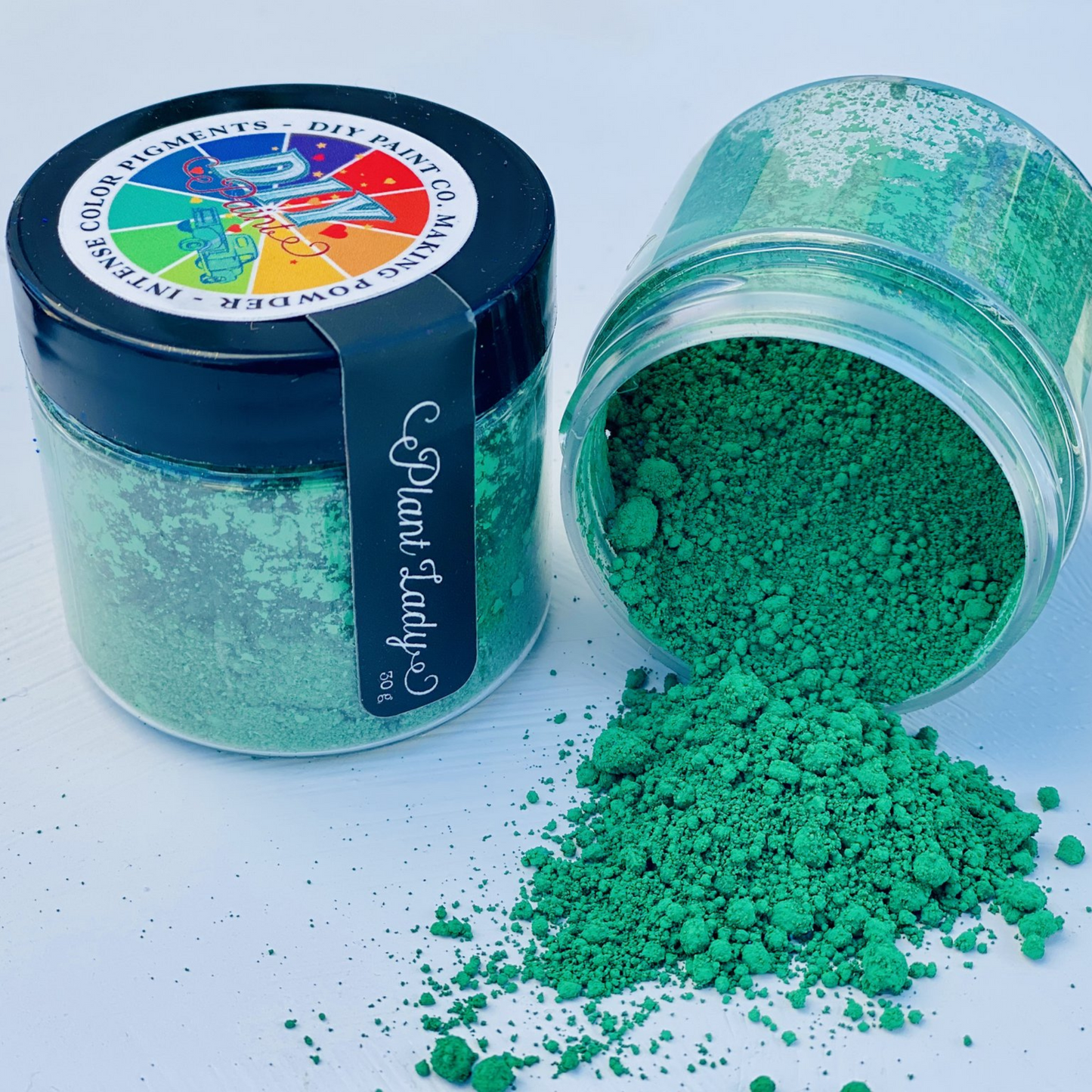 Plant Lady Making Powder Pigment Powders from Debi's Design Diary DIY Paints available at Milton's Daughter
