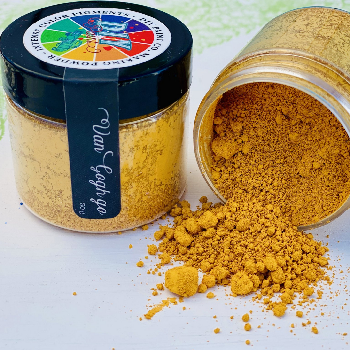 Van Gogh Go Making Powder Pigment Powders from Debi's Design Diary DIY Paints available at Milton's Daughter