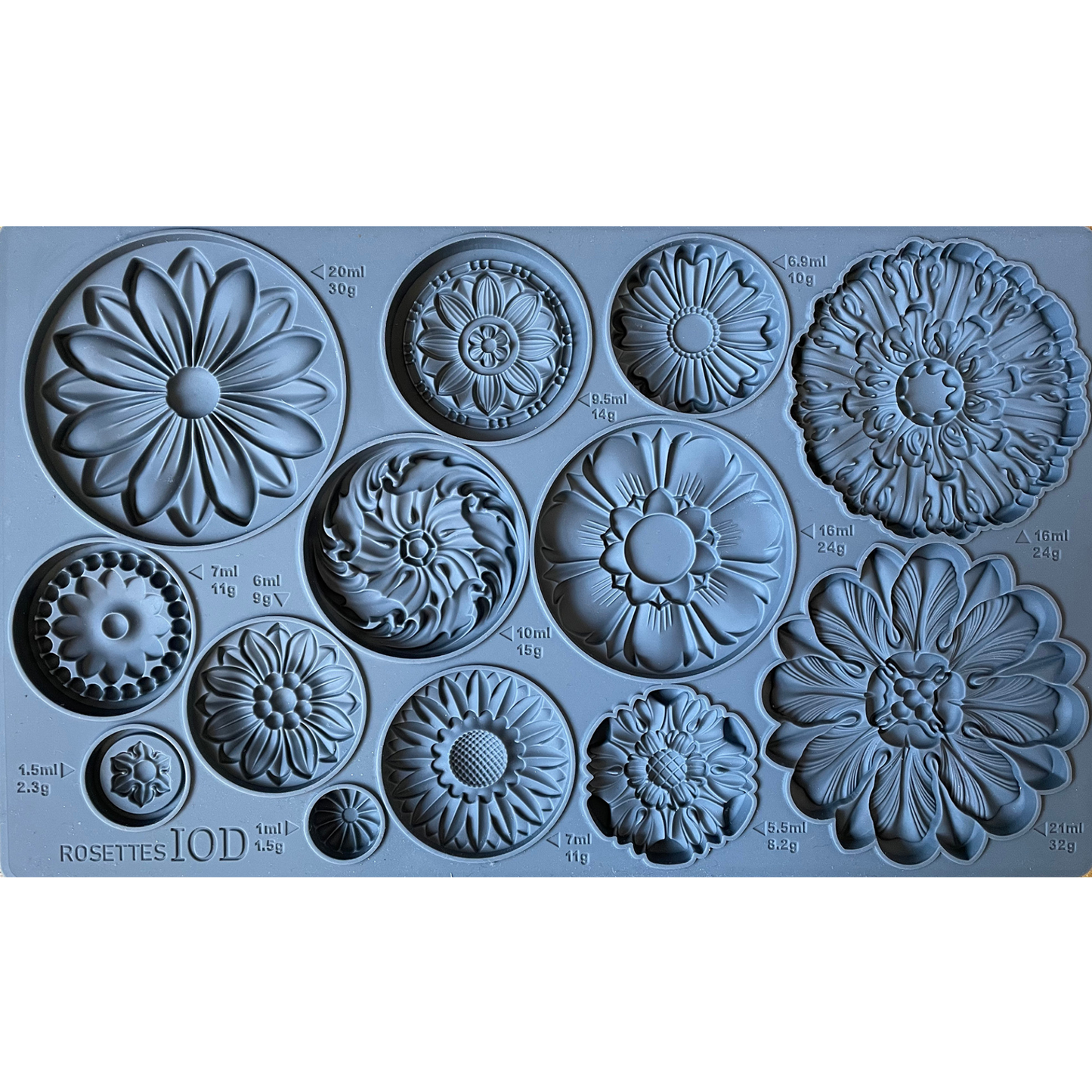 Rosettes- IOD Silicone Mold by Iron Orchid Designs available at Milton's Daughter.