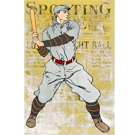 "Vintage Baseball" decoupage rice paper by Paper Designs. Size A4 available at Milton's Daughter.