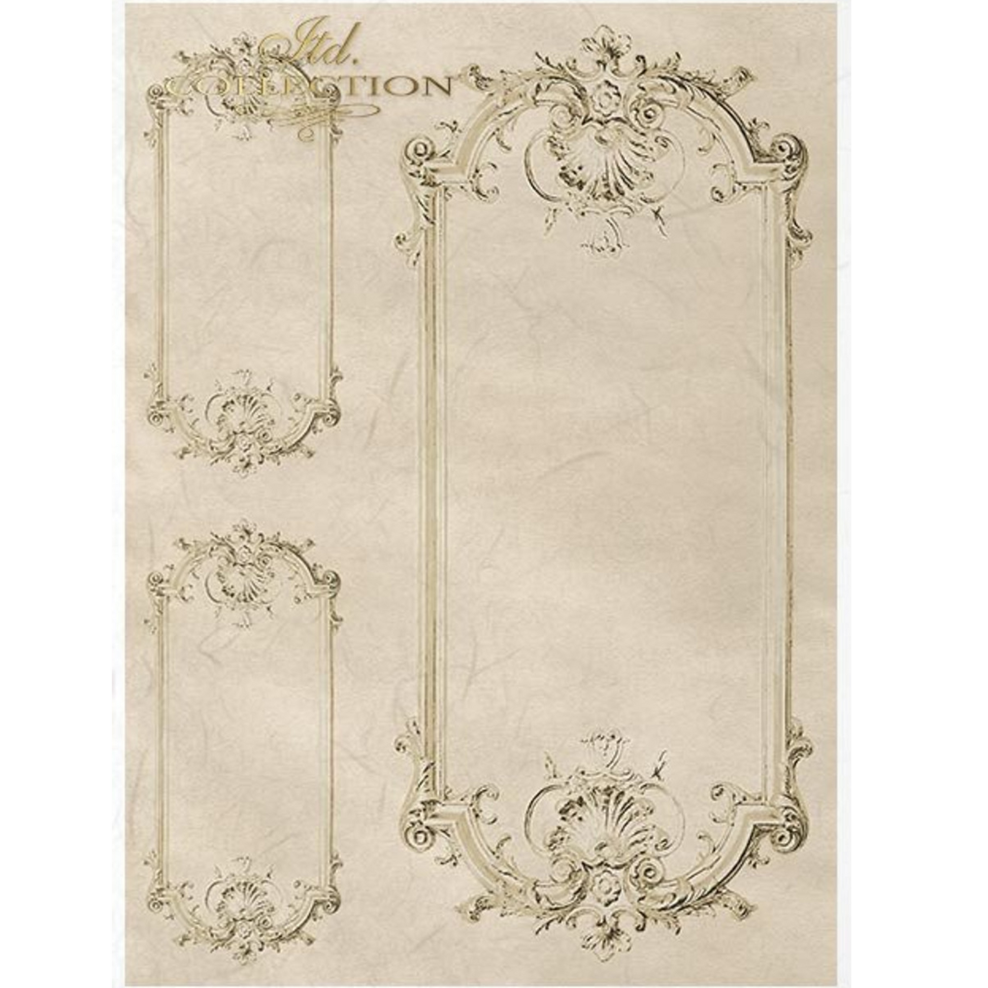 "Vintage Frames" decoupage rice paper by ITD Collection. Size A4 available at Milton's Daughter.