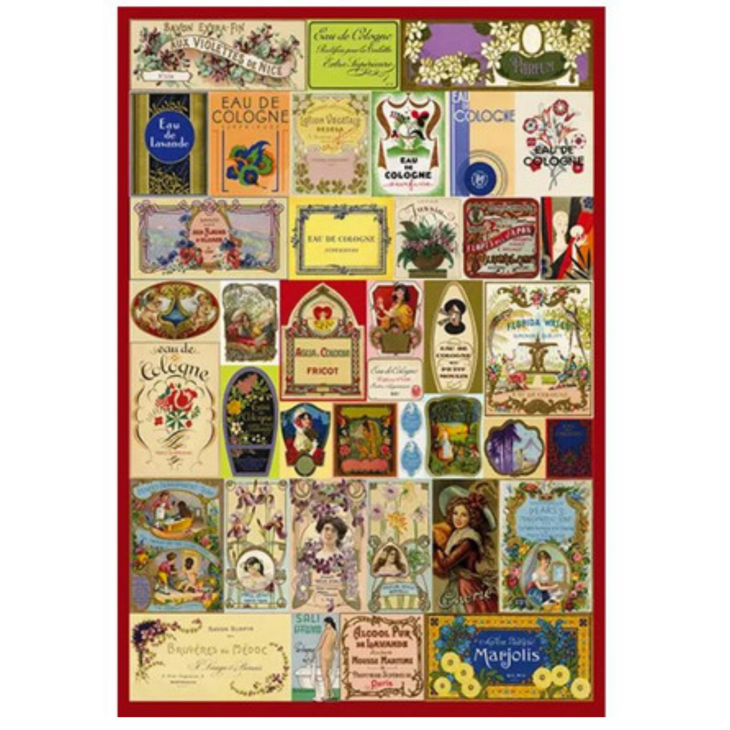 "Vintage Perfume Labels" decoupage rice paper by Calambour. Available at Milton's Daughter.