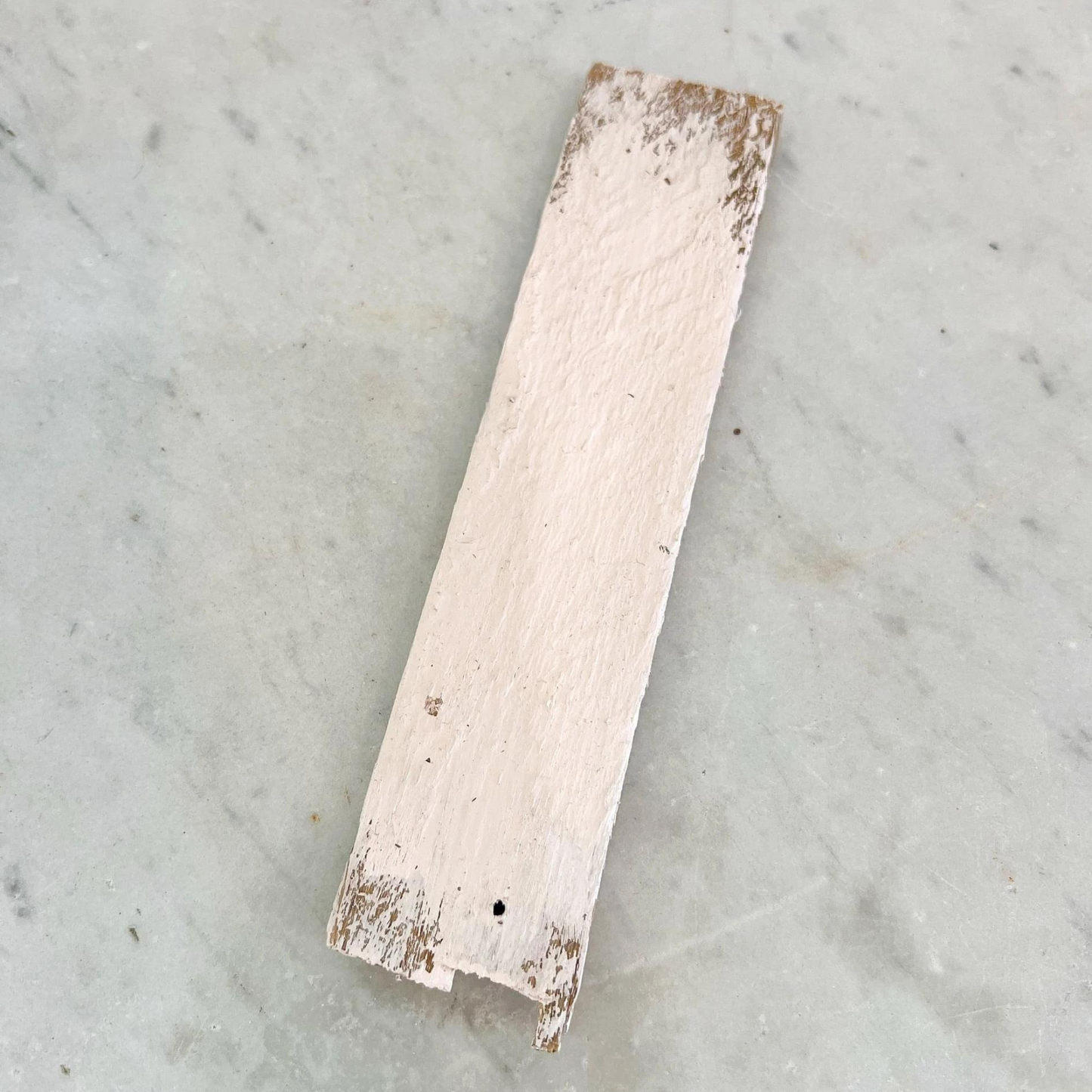 Painted plank example of Vintage Pink - DIY Cottage Color Paint curated by Jamie Ray Vintage. Available in pints at Milton's Daughter.