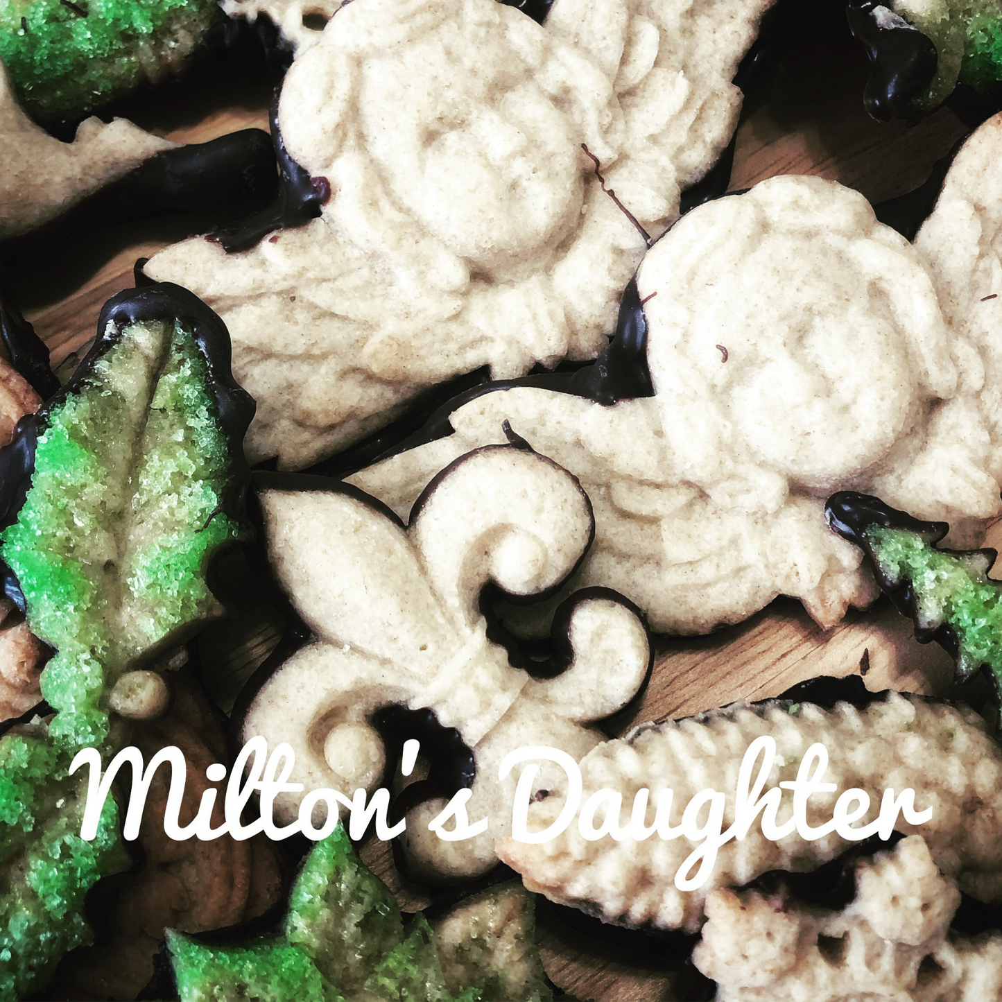 Chocolate dipped sugar cookies using IOD Fleur De LIs Mold at Milton's Daughter