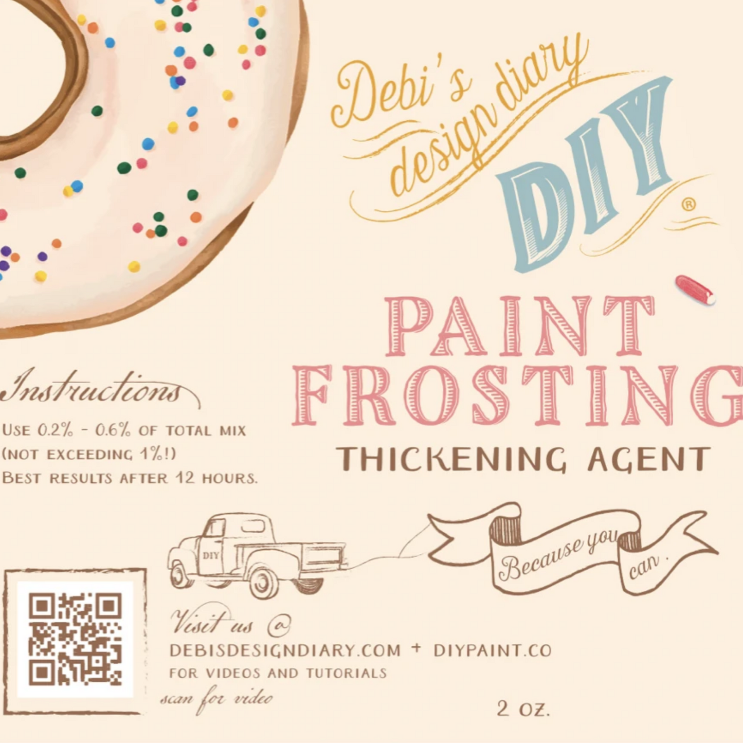 Paint Frosting-Paint Thickener 2 oz. by DIY Paint available at Milton's Daughter