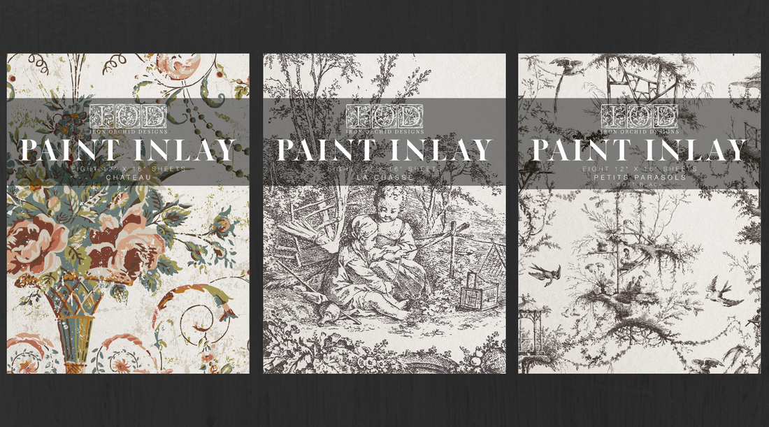 Chateau, La Chasse and Petits Parasols: Three new Paint Inlays from IOD!
