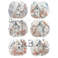 Winter Birdhouse Ornament Rounds