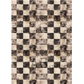 Black and beige squares with an overall distressed pattern.