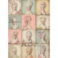Collage of women with French 18th century period hairstyles.