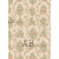 Decorative paper damask floral pattern in pink, green & ivory.