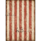 Distressed red and beige vertical stripes.