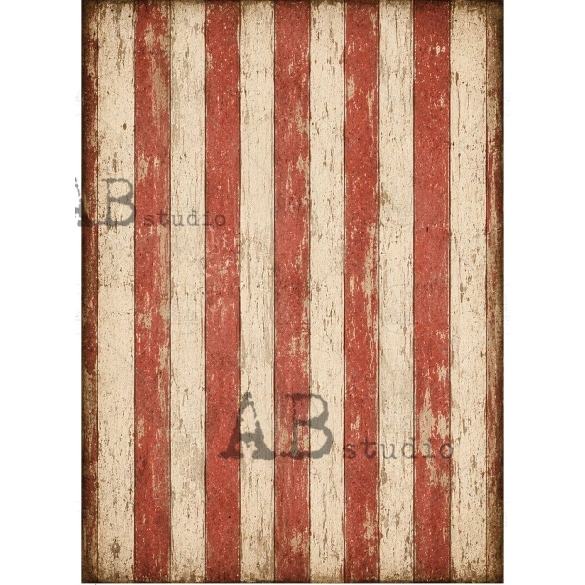 Distressed red and beige vertical stripes.