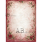 Framed background image with a magenta border and poinsettias and a cream colored background.