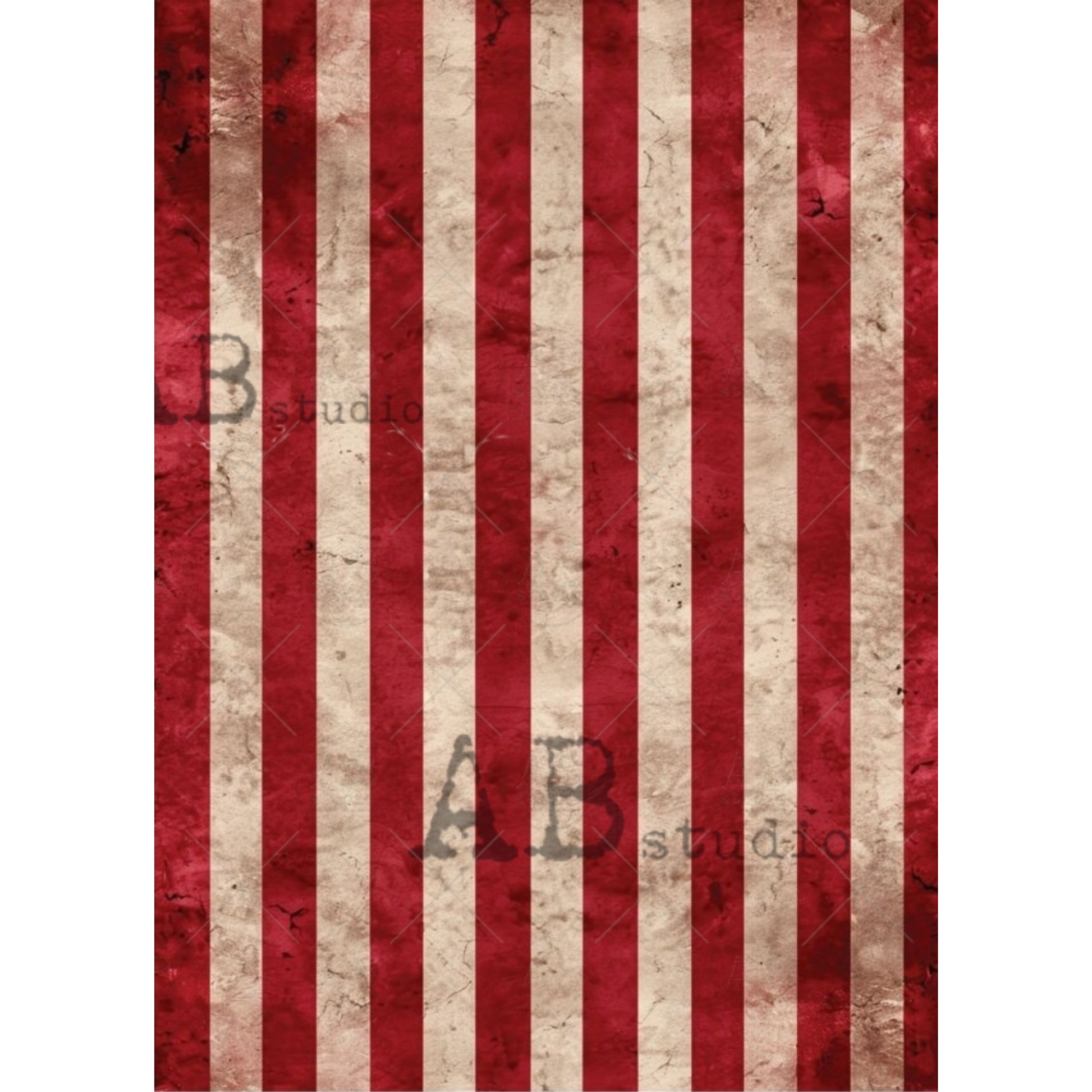 Red and beige striped patterned paper.