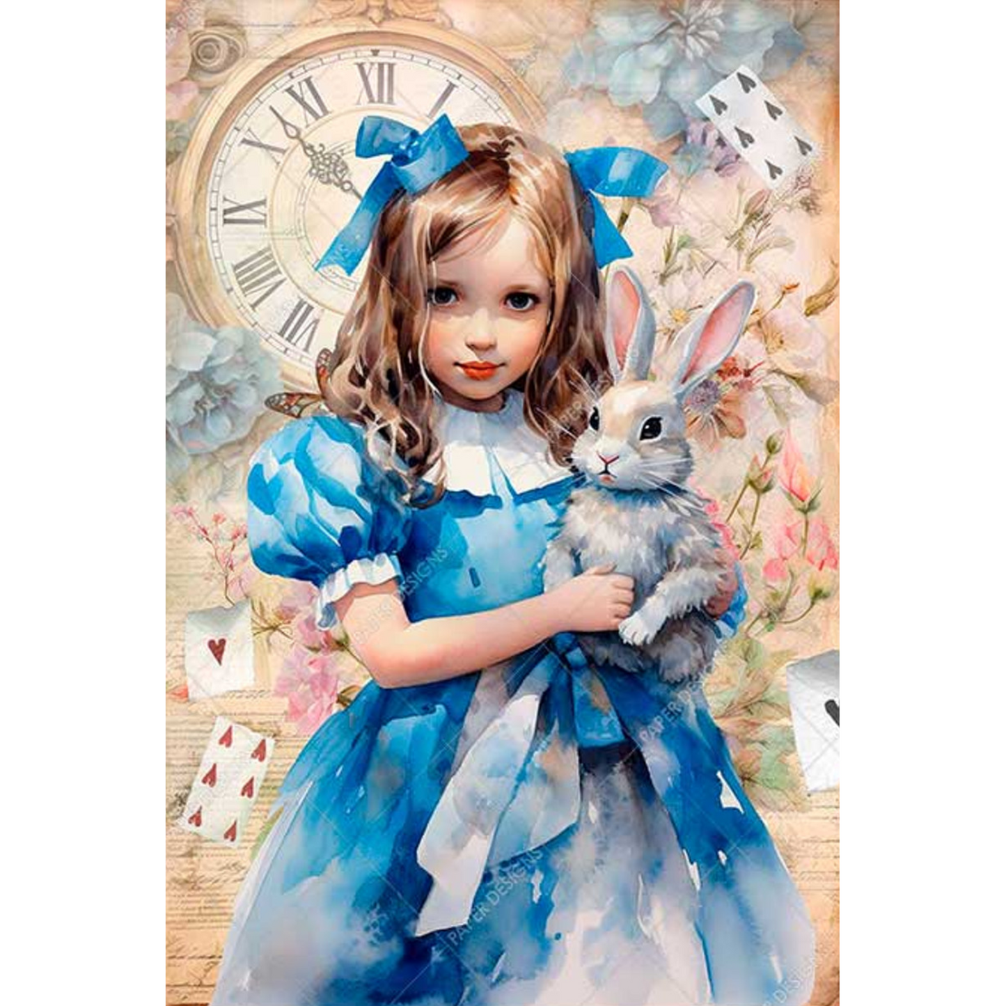 "Alice in Wonderland" decoupage rice paper by Paper Designs. Available at Milton's Daughter.